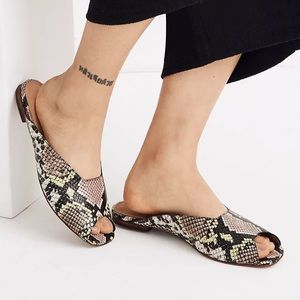 Madewell Erica Peep Toe Snakeskin